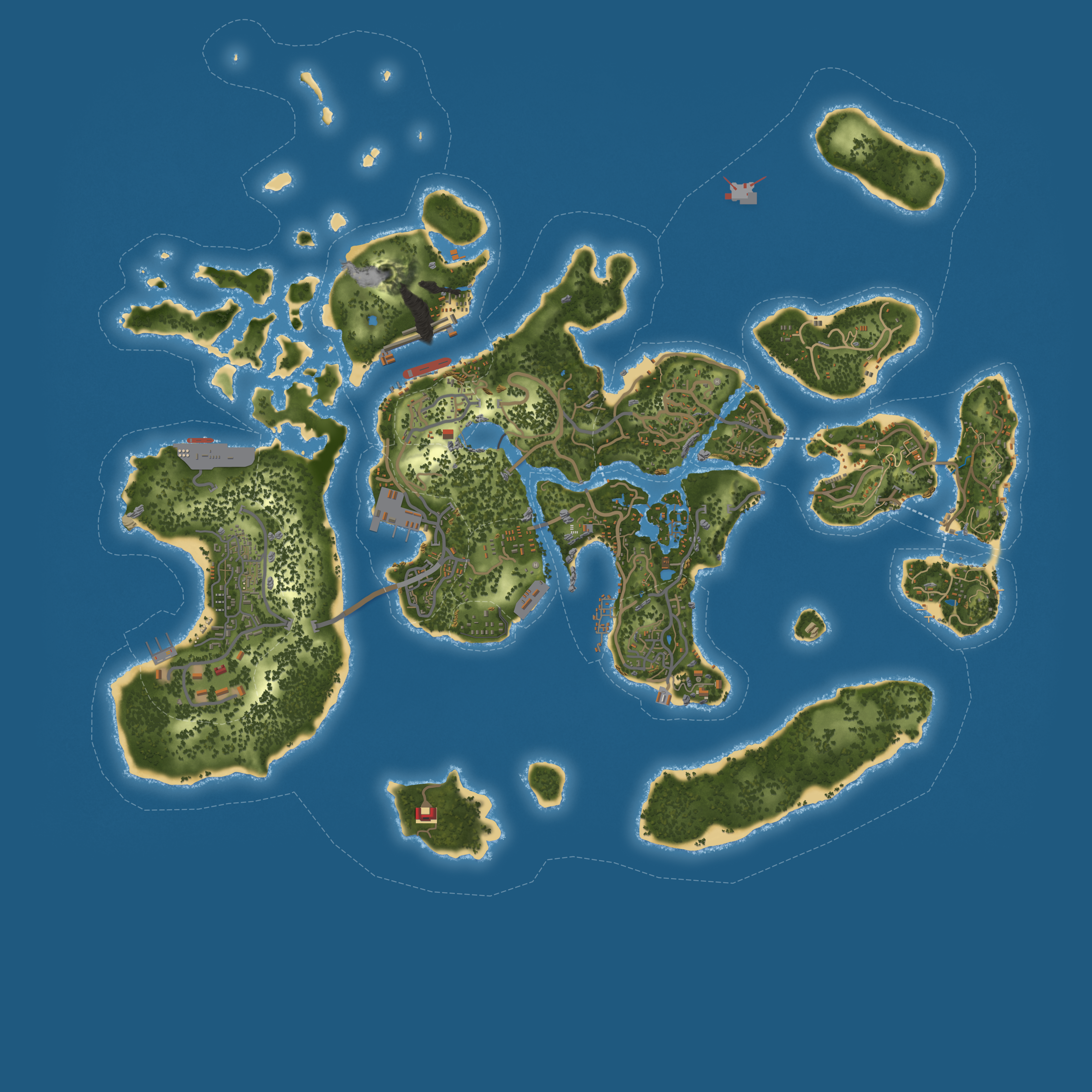 Isla Sombra Map
