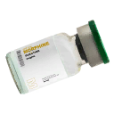 Empty labled medical vial
